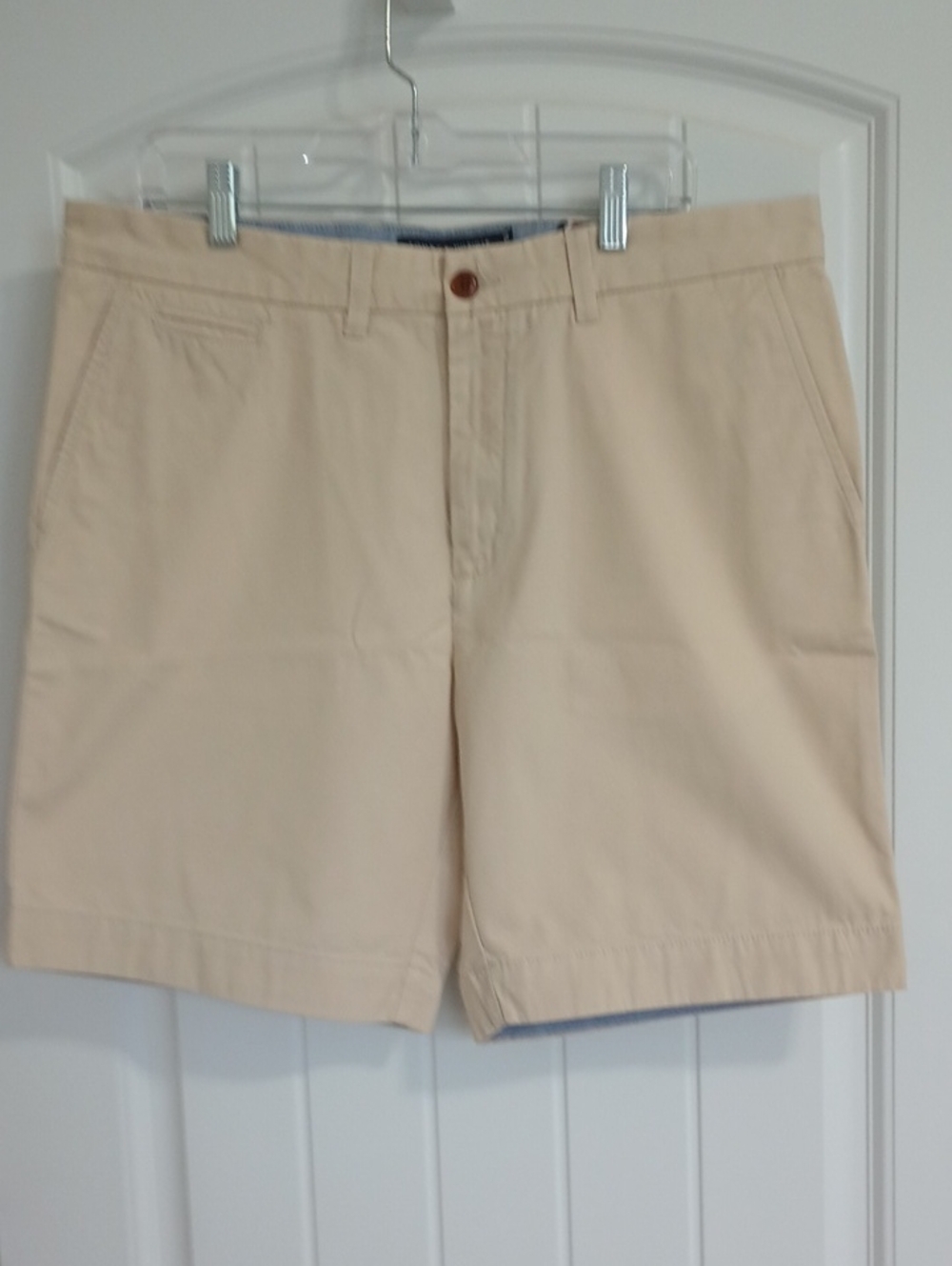 Tommy Hilfiger Khaki Flat Front Men’s Shorts - 100% Cotton